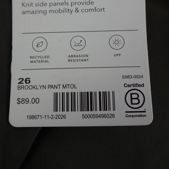Athleta Brooklyn Ankle Pants Women's Plus Size 26 Green Stretch Activewear - Picture 9 of 11